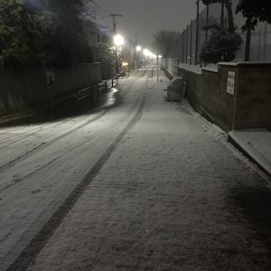 2018年1月22日の真間川付近の積雪