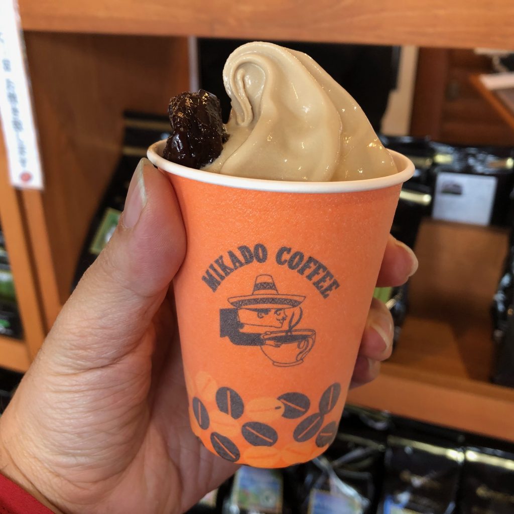 ミカドコーヒーのモカソフト