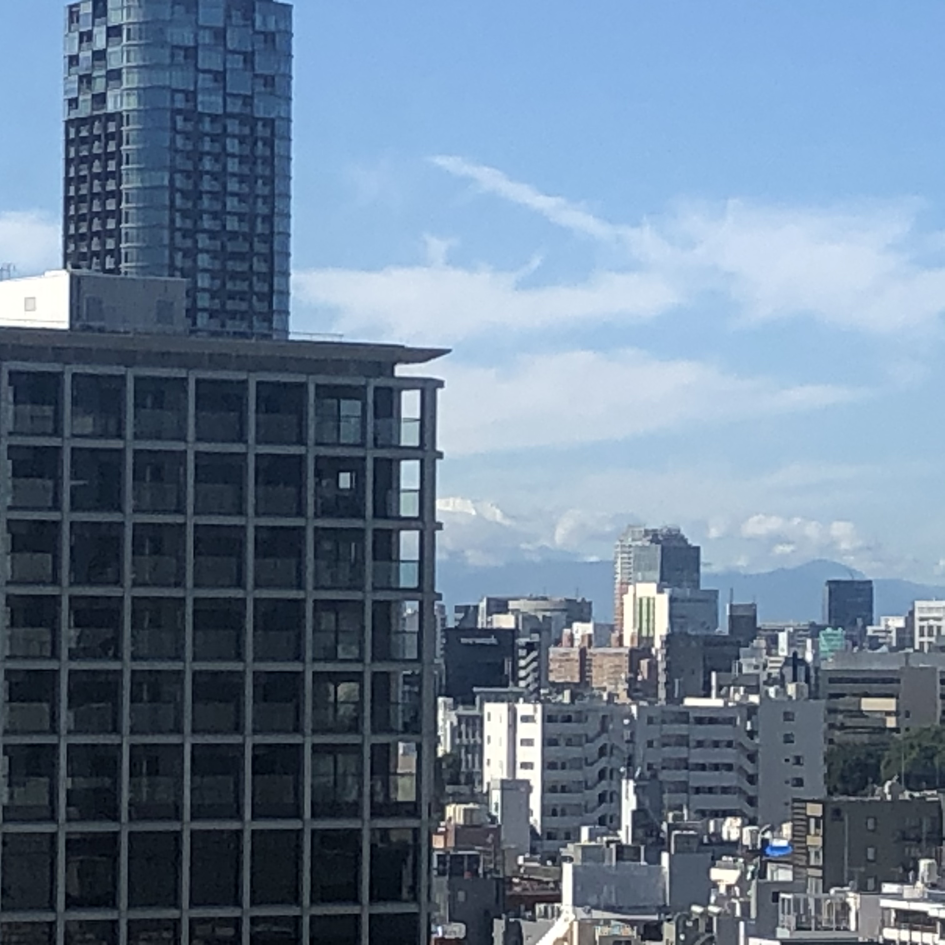 初冠雪の富士山