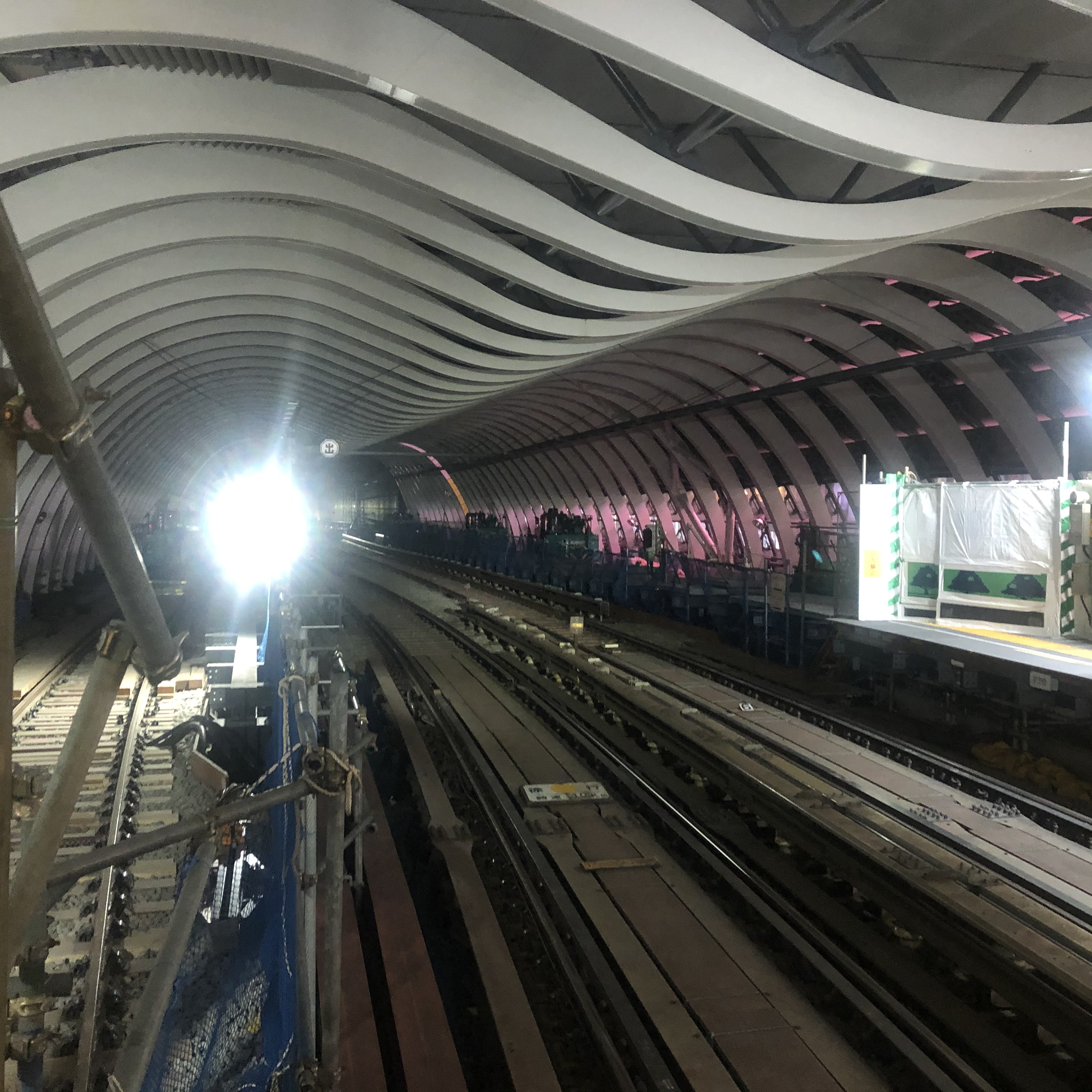 新しい銀座線の渋谷駅の工事現場（と思われる場所）