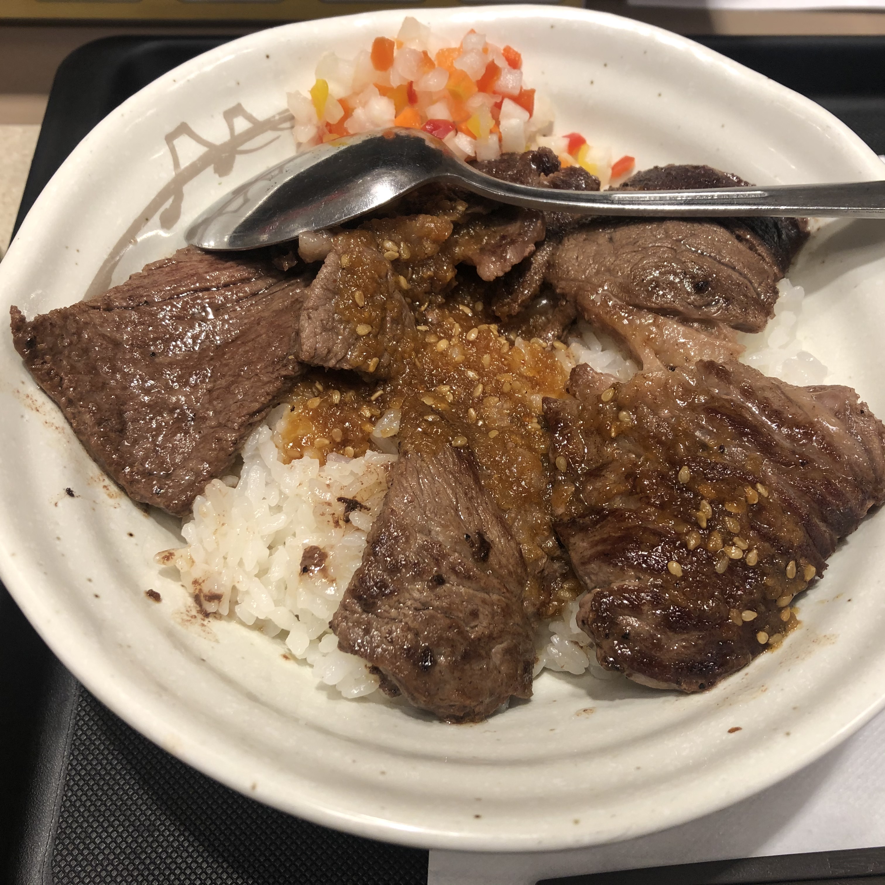 松屋の和風ステーキ丼