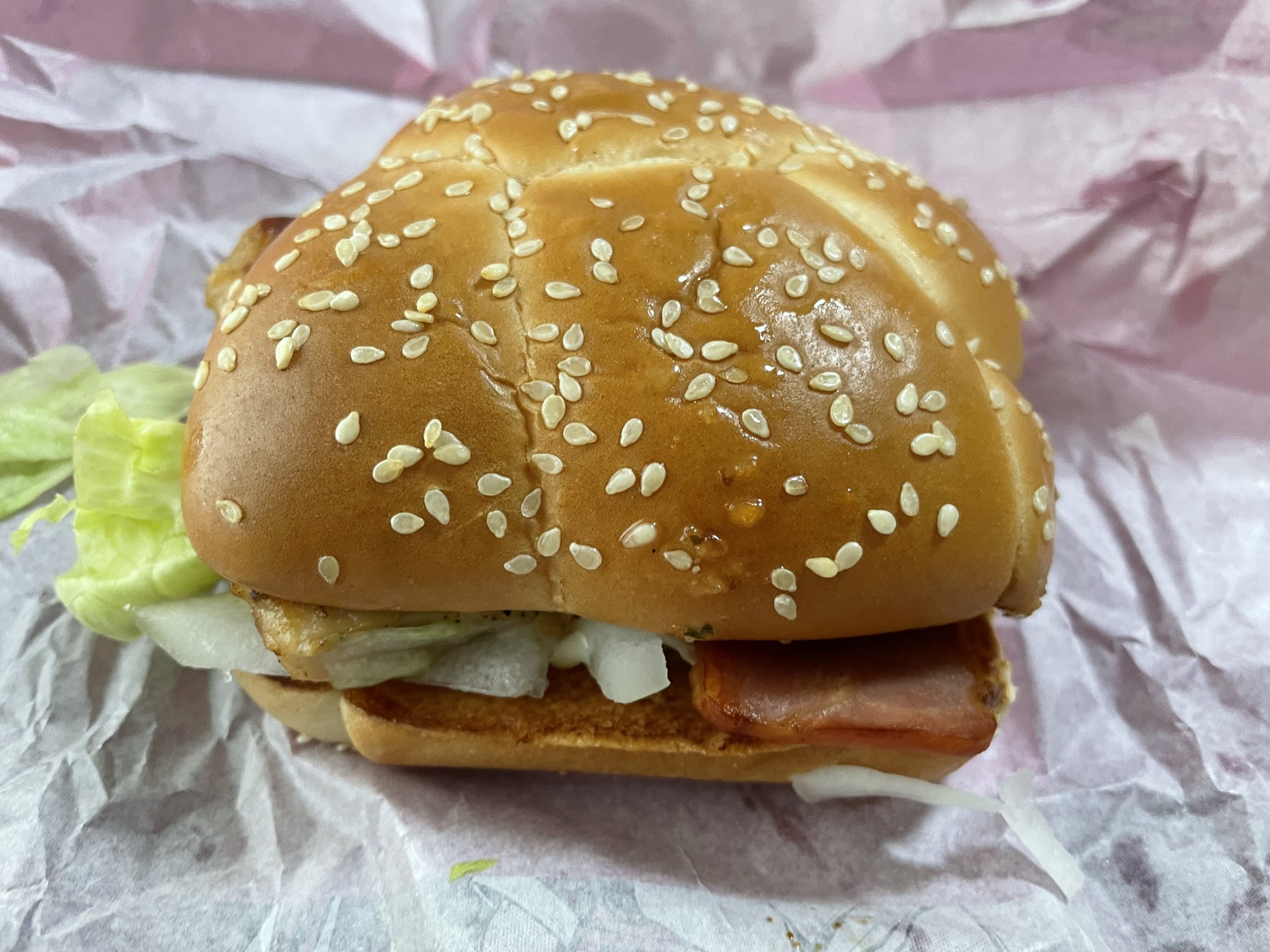 ランチ：グリルチキンバーガー ソルト＆レモン（2022/2/10）