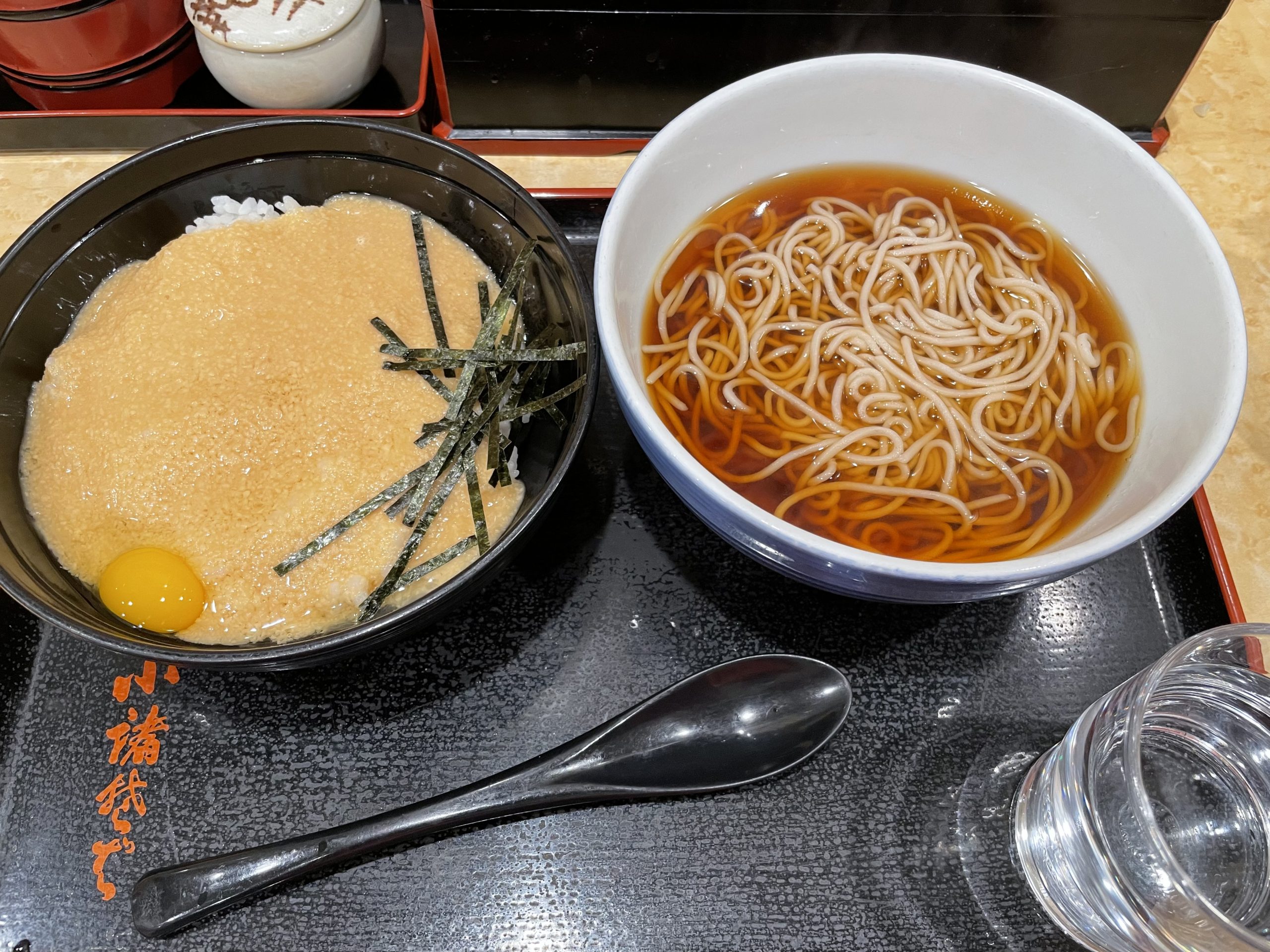 ランチ：小諸そばの山かけ丼セット（2022/3/29）