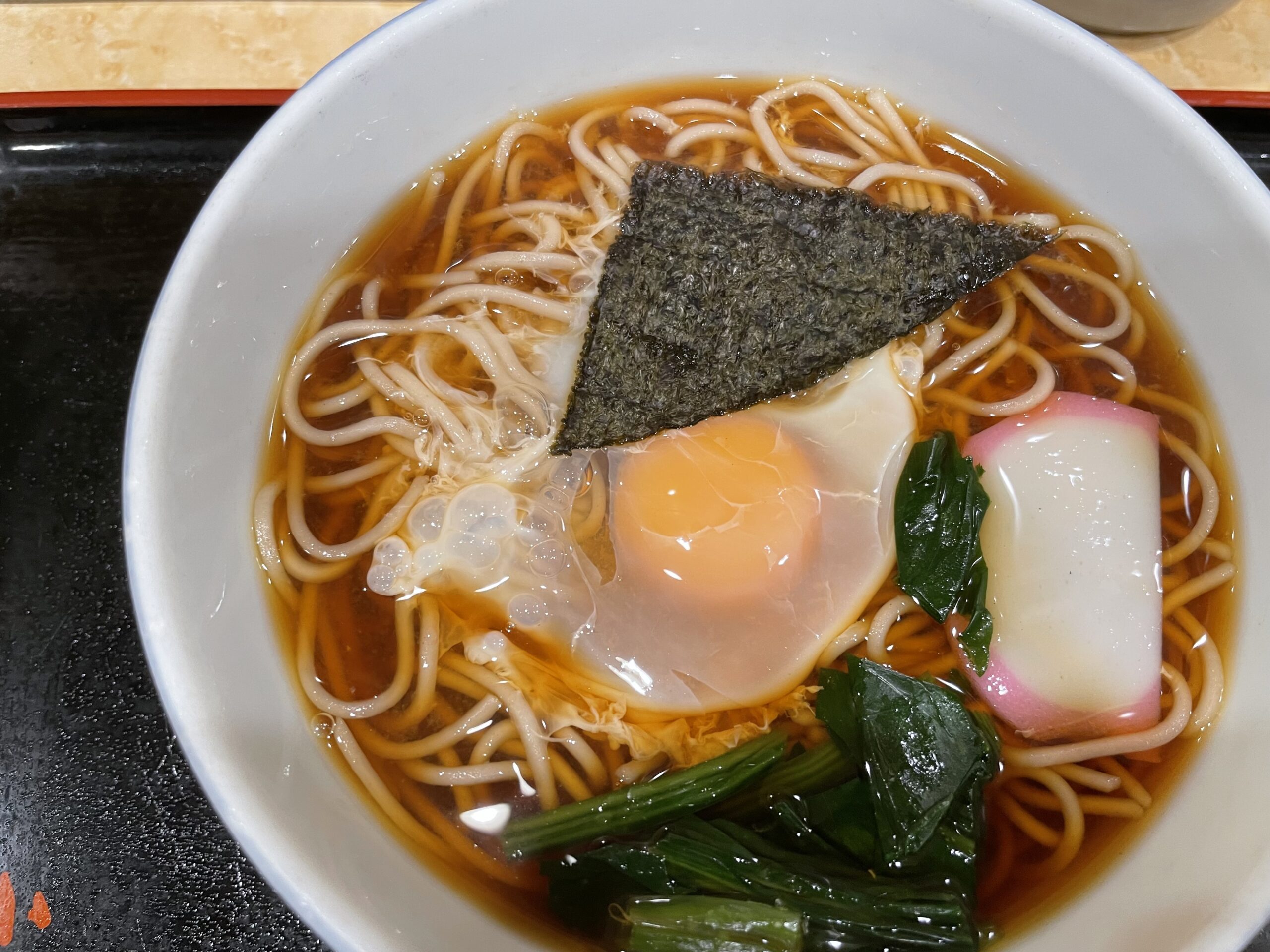 ランチ:月見そば(2023/9/22)