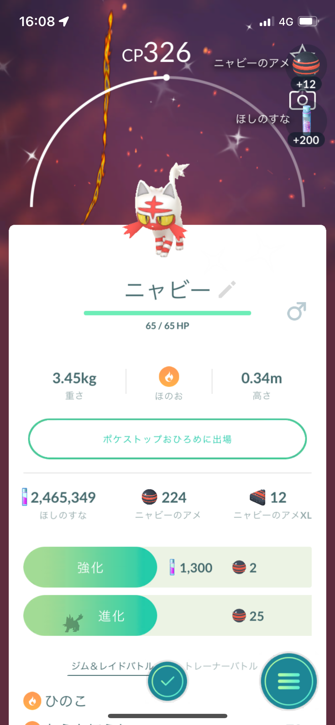 色違いニャビーを捕まえた