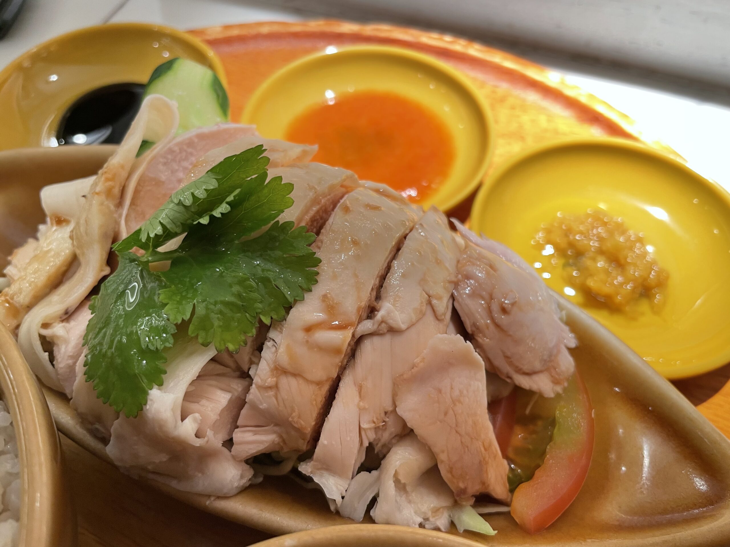 ランチ：海南鶏飯の蒸し鶏（2024/3/22）