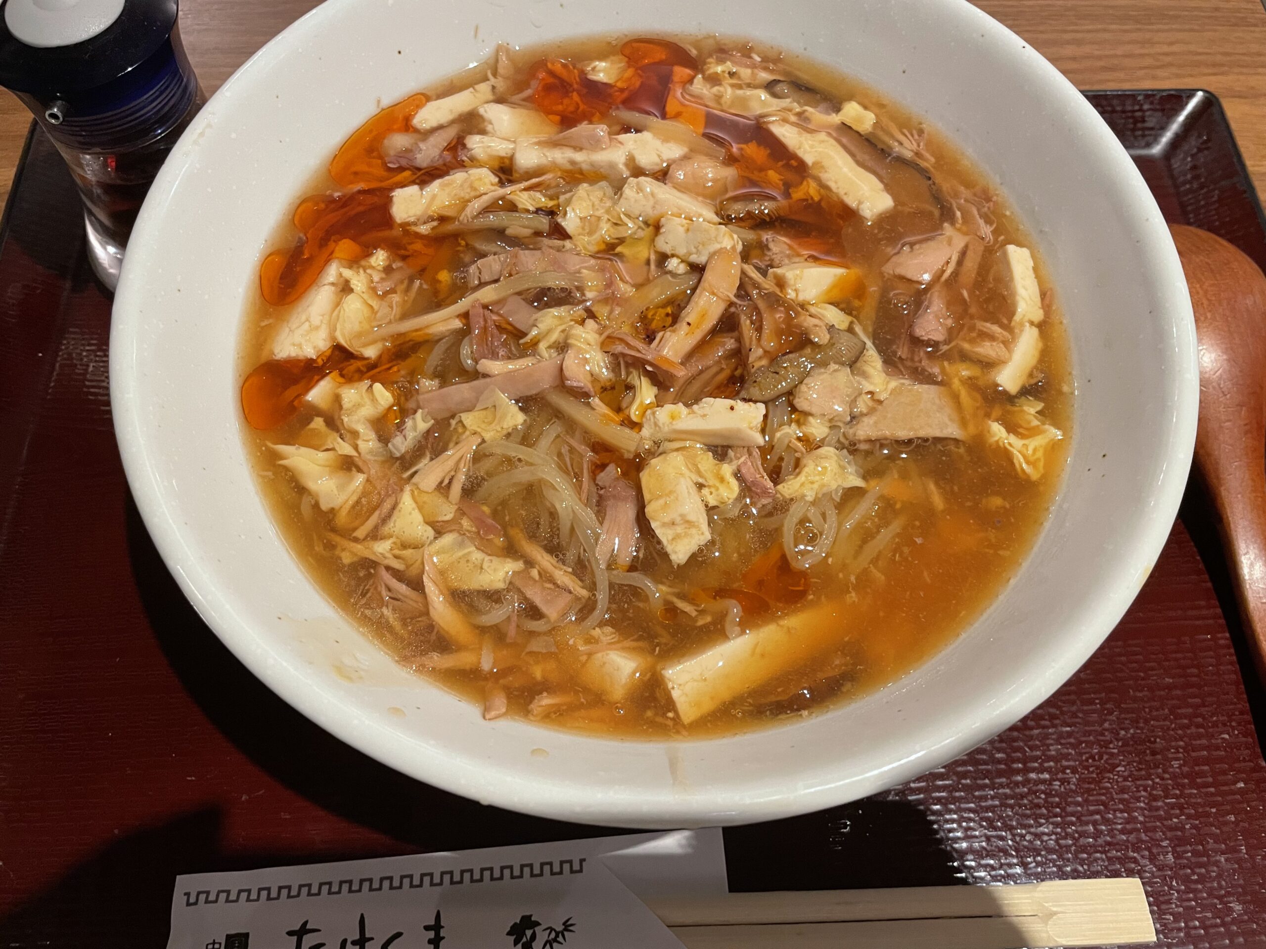 ランチ：たけくまの酸辣湯麺（2024/5/1）