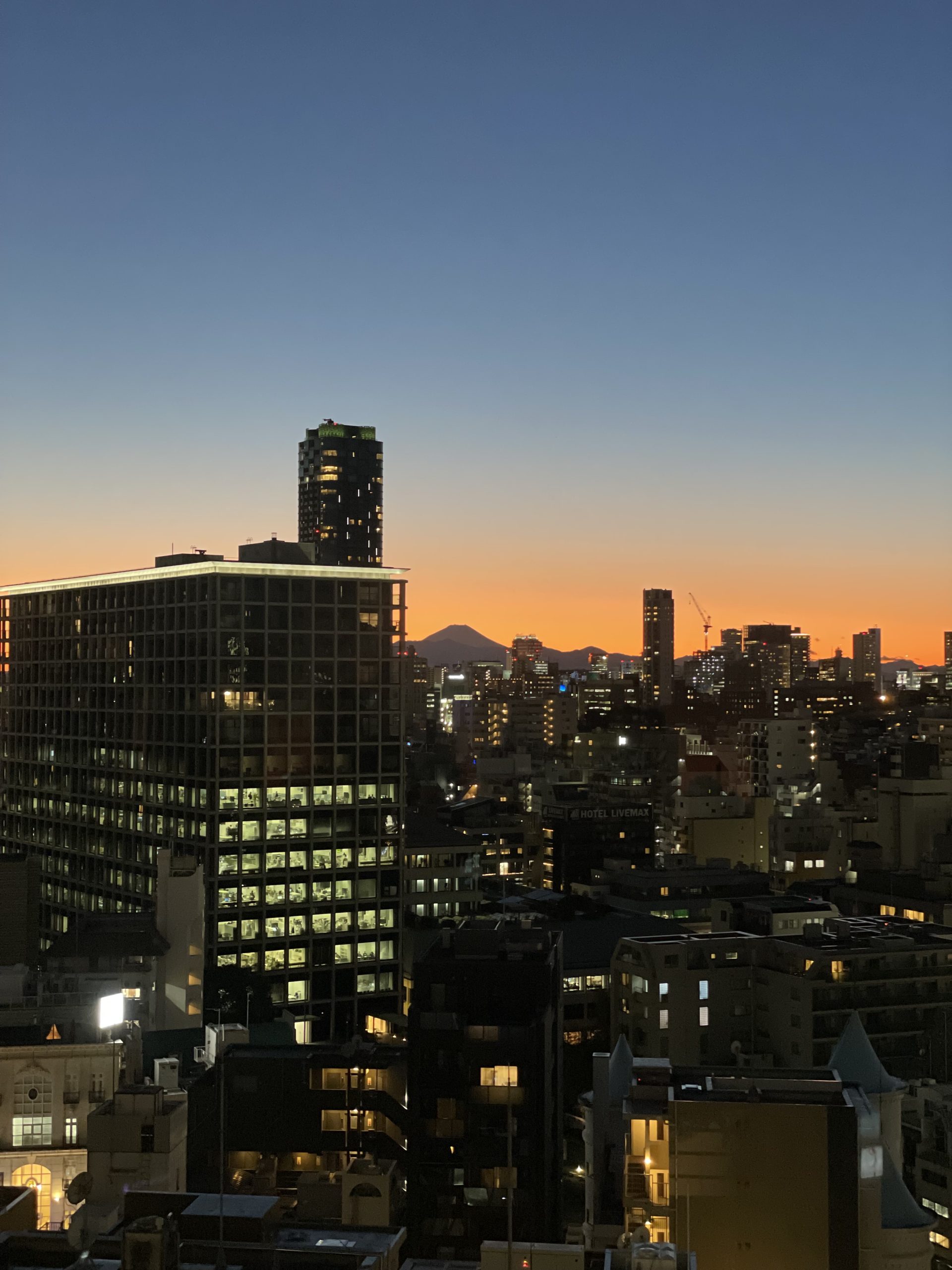 富士山と夕焼け