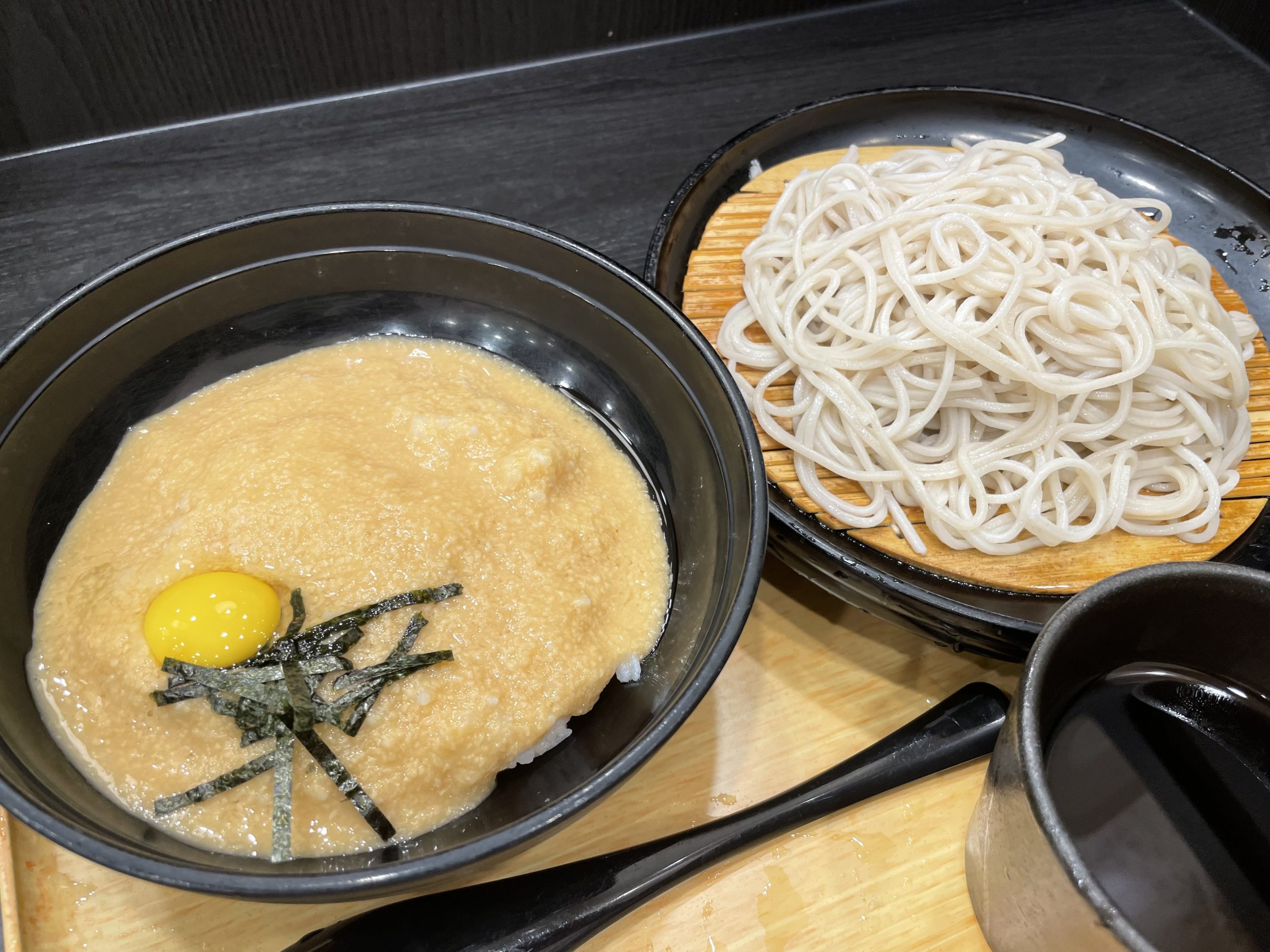 ランチ：もりそばと山かけ丼（2025/9/1）