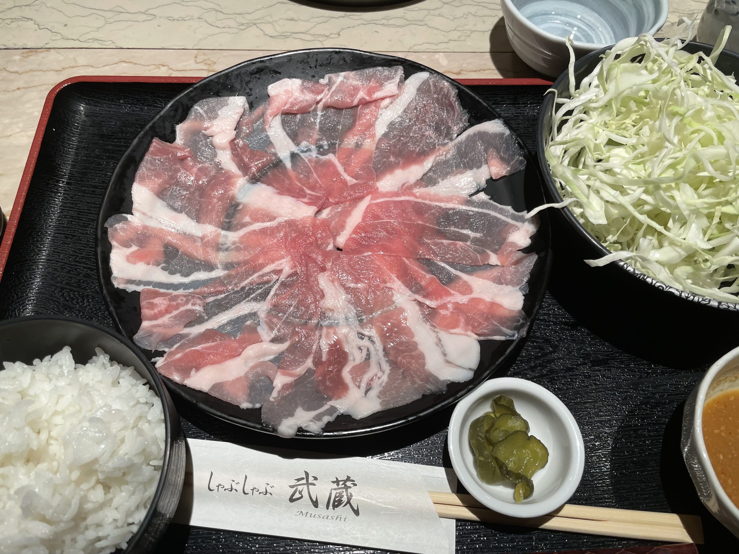 ランチ：武蔵でしゃぶしゃぶ（2025/10/2）