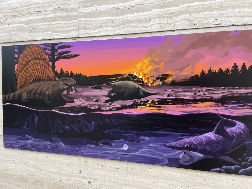 ディメトロドンの絵のポスター