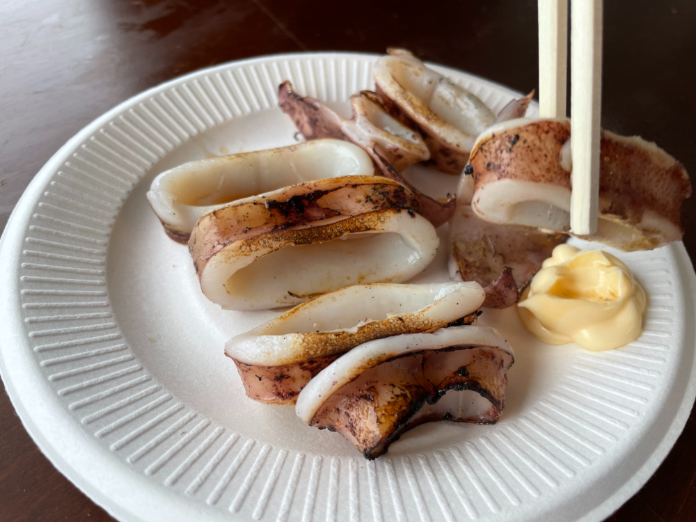 いか焼き、マヨネーズ添え